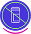 Crossed out pill bottle